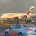 Fly Emirates landing waaoo