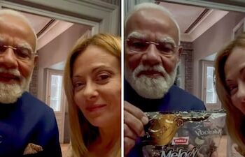 Italy Ki Pradhan Mantri Meloni Ko Melody Chocolate Ka Packet Gift Kiya Narendra Modi Ne #PMModi